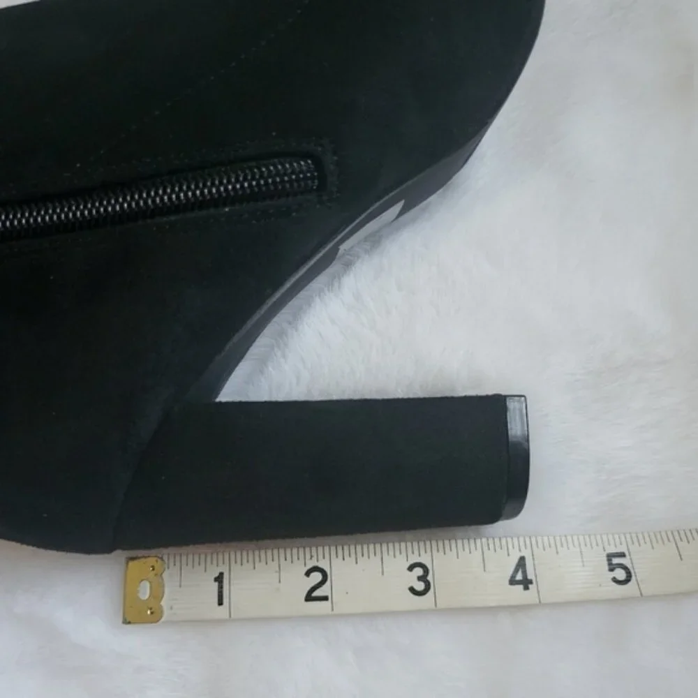 NWT New York & Company Faux Suede Tall Heeled Monia Boot - Picture 9 of 13